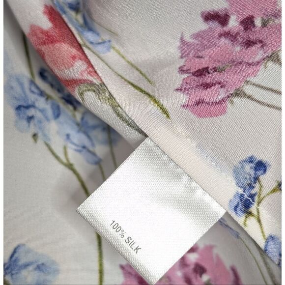 Tucker Classic Blouse English Garden Trilogy in Crepe de Chine Silk Top - Picture 4 of 8